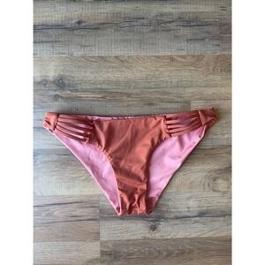 Patagonia Reversible Seaglass Bay Bikini Bottoms Terracotta Pink Surf Minimal
